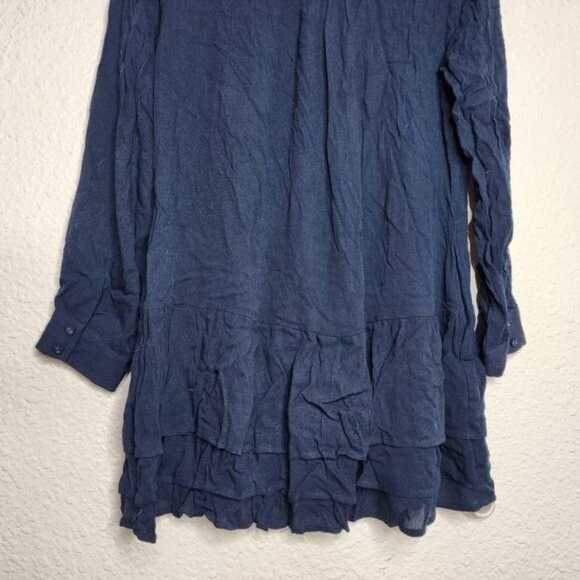 Soft Surroundings Arabitha Gauze Tunic in Navy Blue Women's Size Medium - Picture 5 of 7